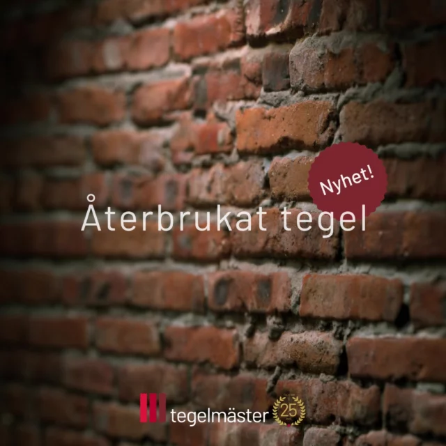 Återförsäljare av återbrukat tegel? Såklart! ♻️ 

Att bygga hållbart börjar med att välja material som redan har en historia – och som klarar många fler kapitel.
Vi på Tegelmäster erbjuda vackert, återbrukat tegel som både bevarar estetik och minskar klimatpåverkan. 
Ett hållbart val – utan att tumma på känslan 🌱

Hör av dig om du vill veta mer eller se prover! 

#ByggHållbart #ByggFörFramtiden #HållbarArkitektur #Marktegel #Återbrukattegel #Skärmtegel #Glädje #Engagemang #Nyfikenhet 

#Återbruk #HållbartByggande #Byggbransch #Arkitektur